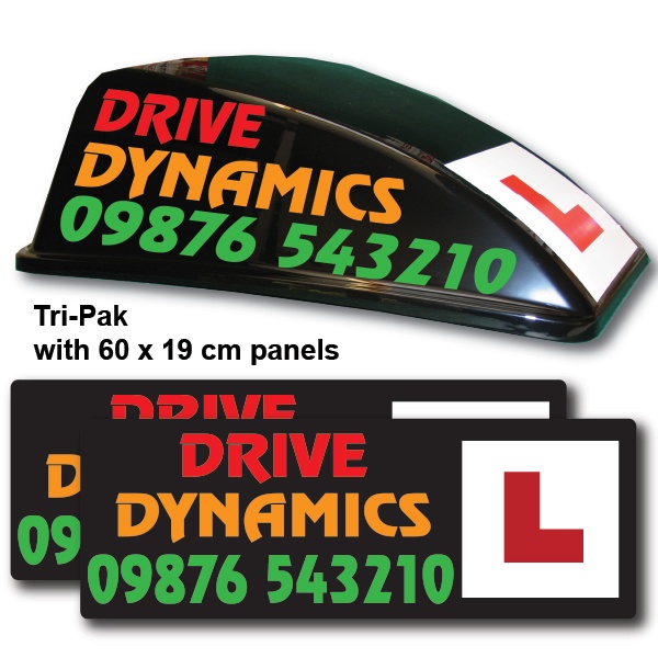 Black Aero Roof Sign Graphic Advantage Tri-Pak